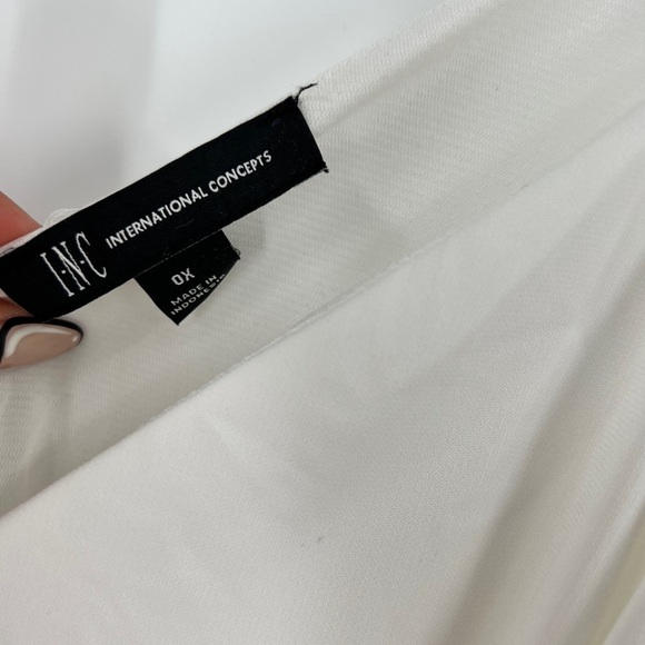 INC International Concepts Women's Plus Size Wrap-Front Tank Top White Sz 0X&3X - Picture 6 of 6